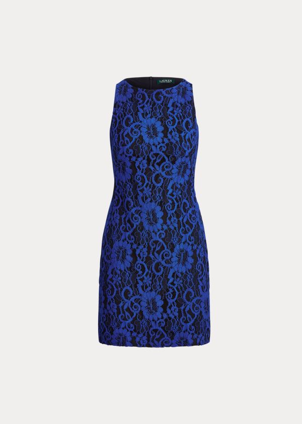 Vestidos Ralph Lauren Mujer Azul Marino / Negros - Lace Sleeveless - XLPNT5761